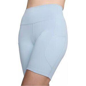 Nike Womens Dri-FIT One High-Waisted 8" Biker Shorts FZ6758-440 Blue Size Small